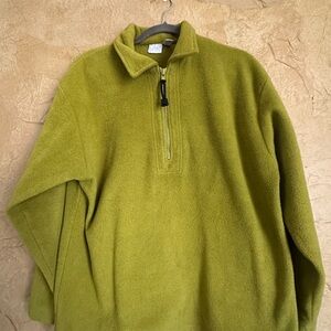 Actra Men's Olive Green Half-Zip Fleece Pullover